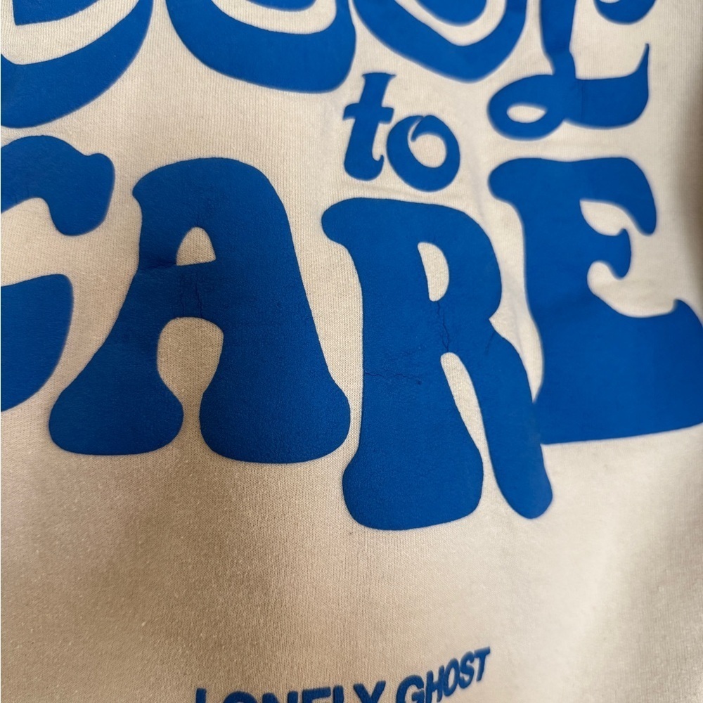 Lonely Ghost Cream It’s Cool to Care Hoodie size small - Picture 5 of 10
